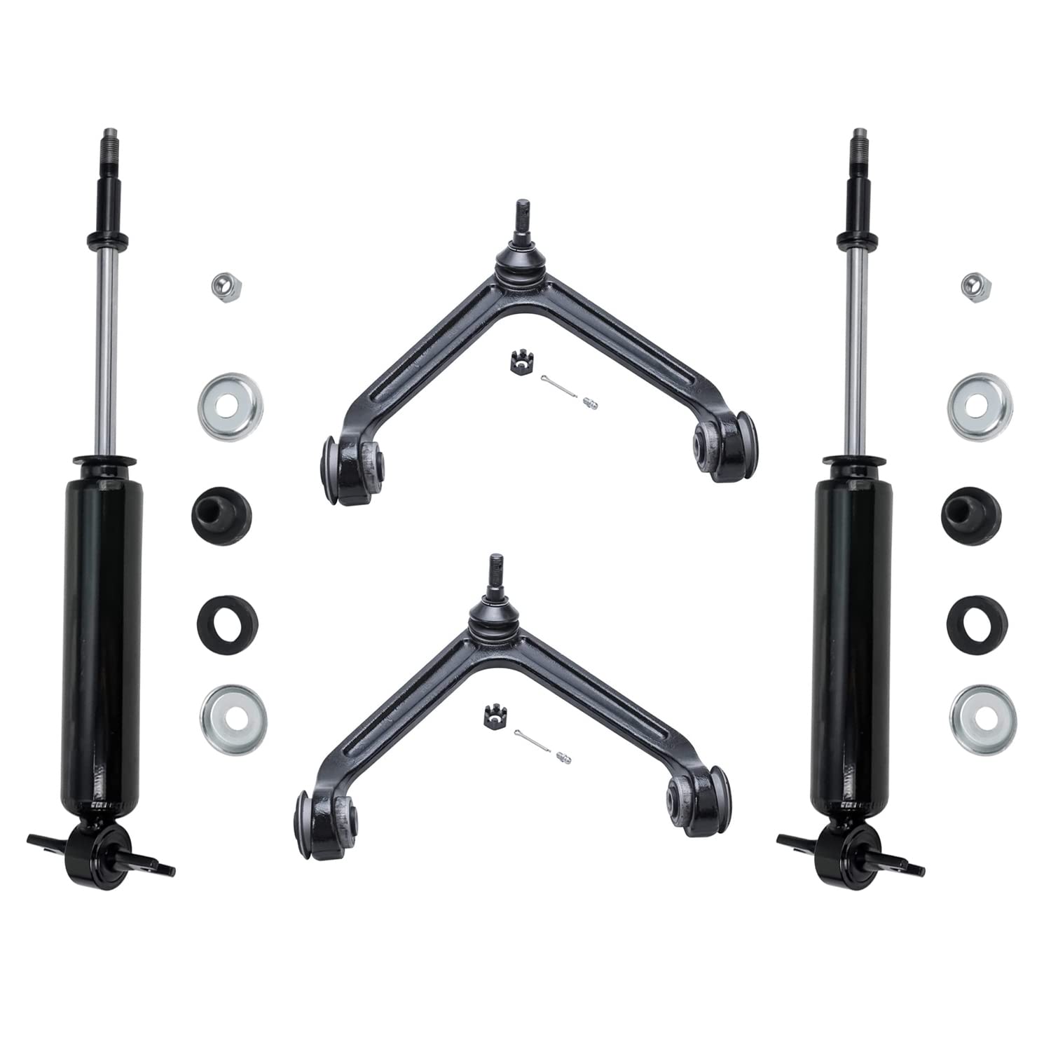 4pc Front Shocks Upper Control Arms Suspension Kit