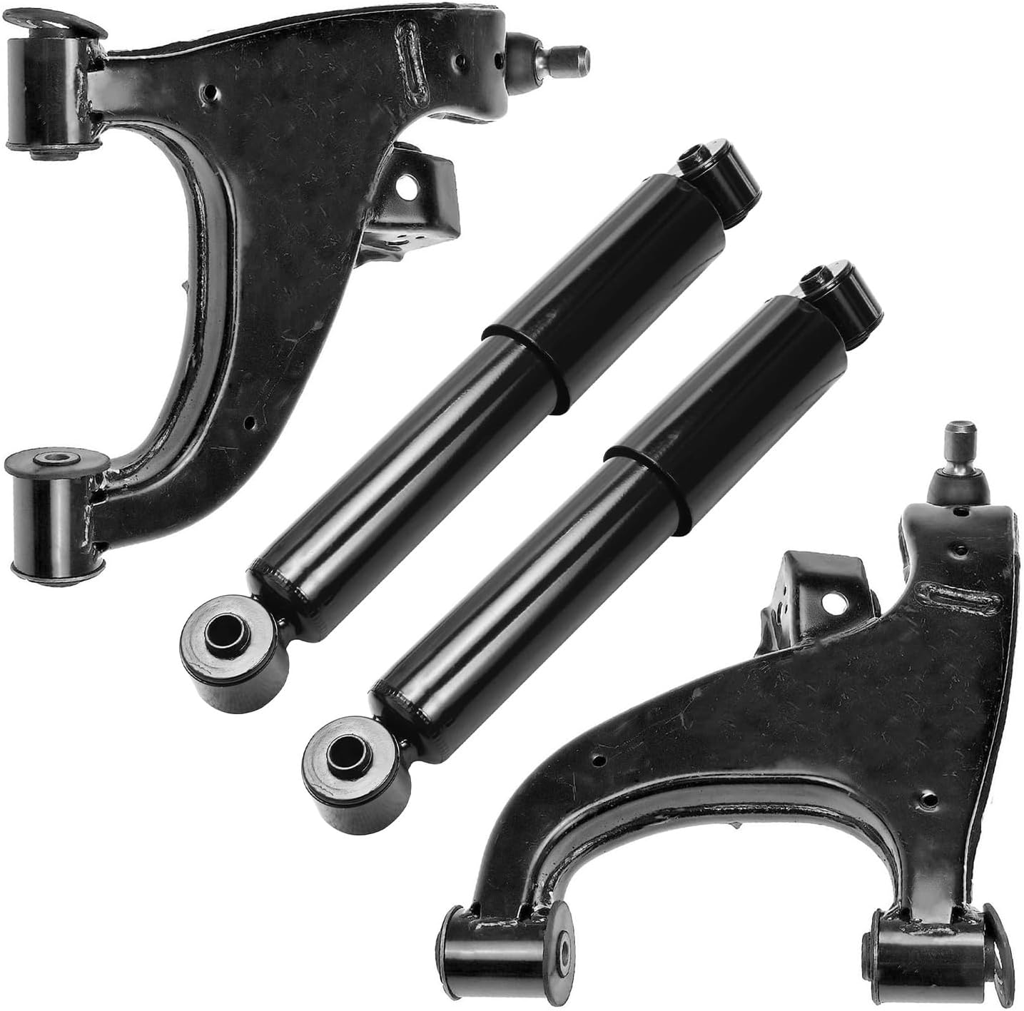 4pc Rear Lower Forward Control Arms Shocks Suspension Kit