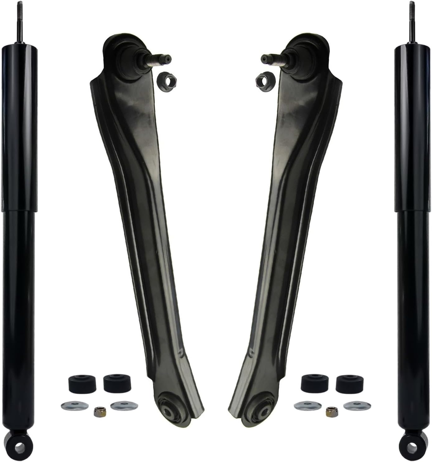 4pc Rear Shocks Lower Control Arms Suspension Kit