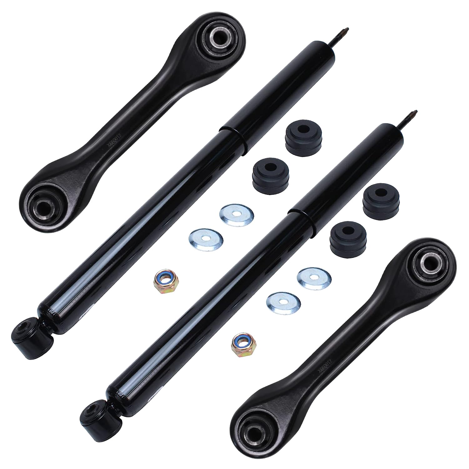 4pc Rear Shocks Lower Forward Control Arms Suspension Kit