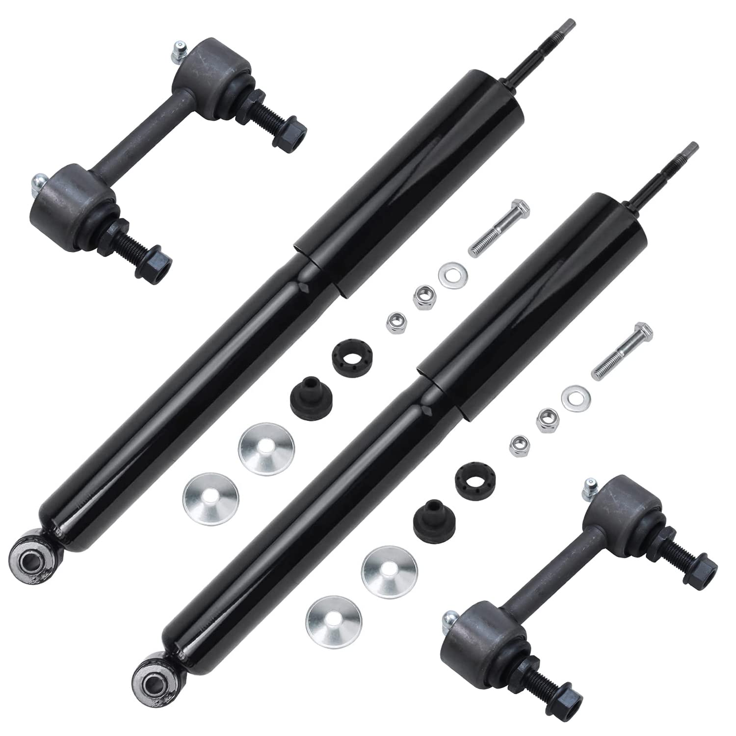 4pc Rear Shocks Sway Bar Links Suspension Kit