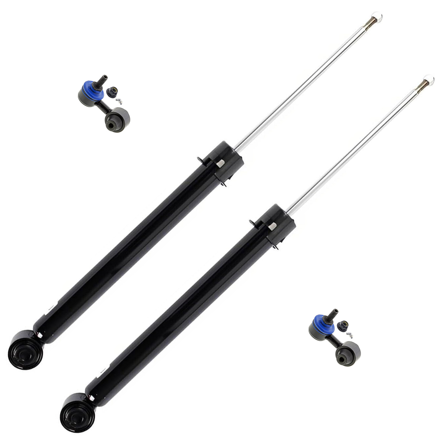 4pc Rear Shocks Sway Bar Links Suspension Kit