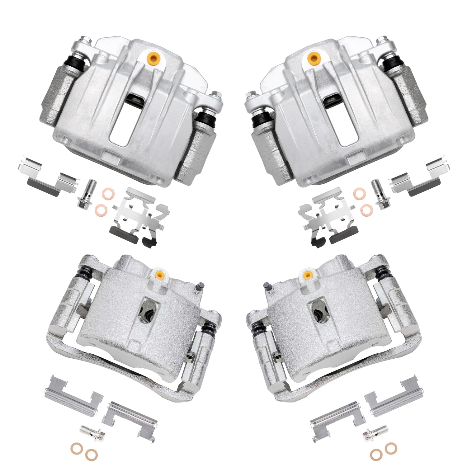 4pc Front & Rear Brake Calipers Kit