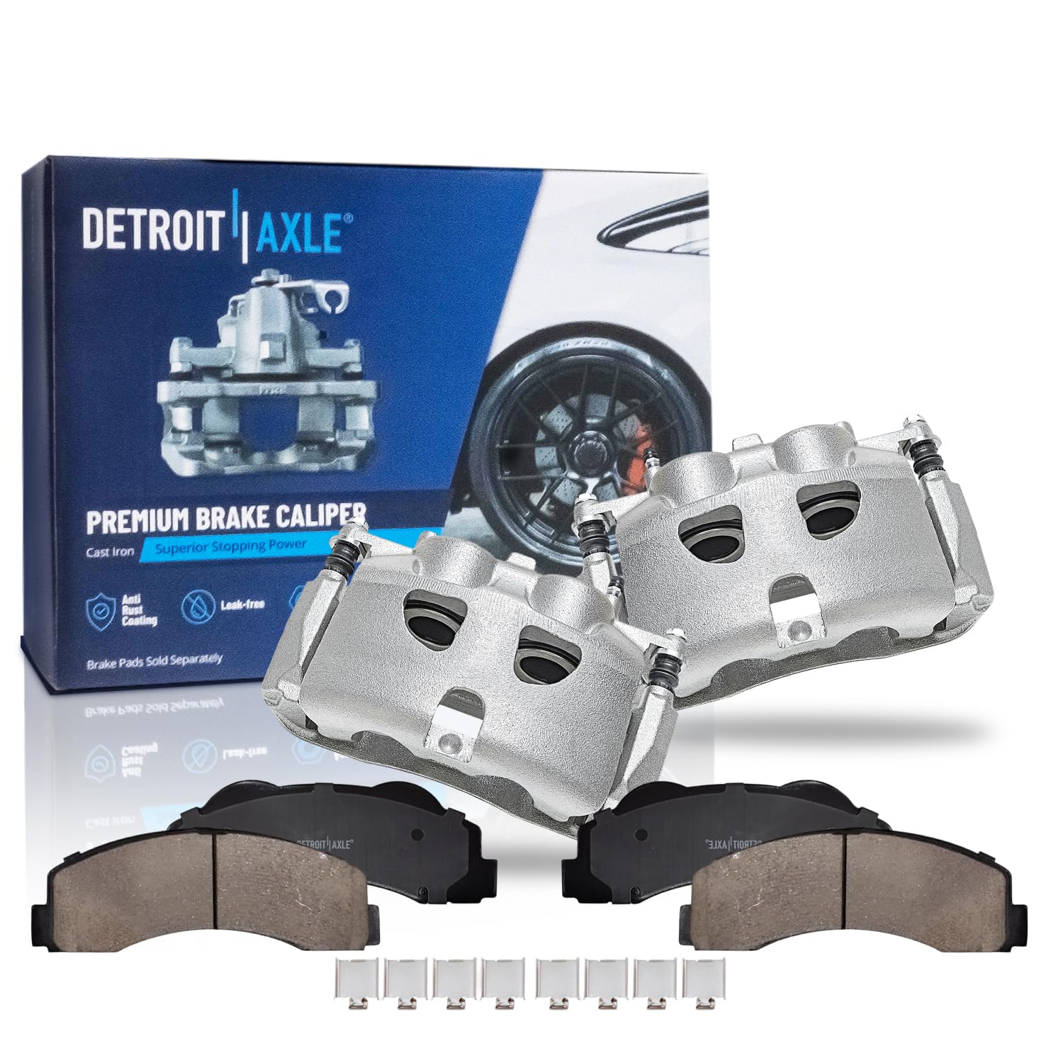 4pc Front Disc Calipers Ceramic Brake Pads Kit