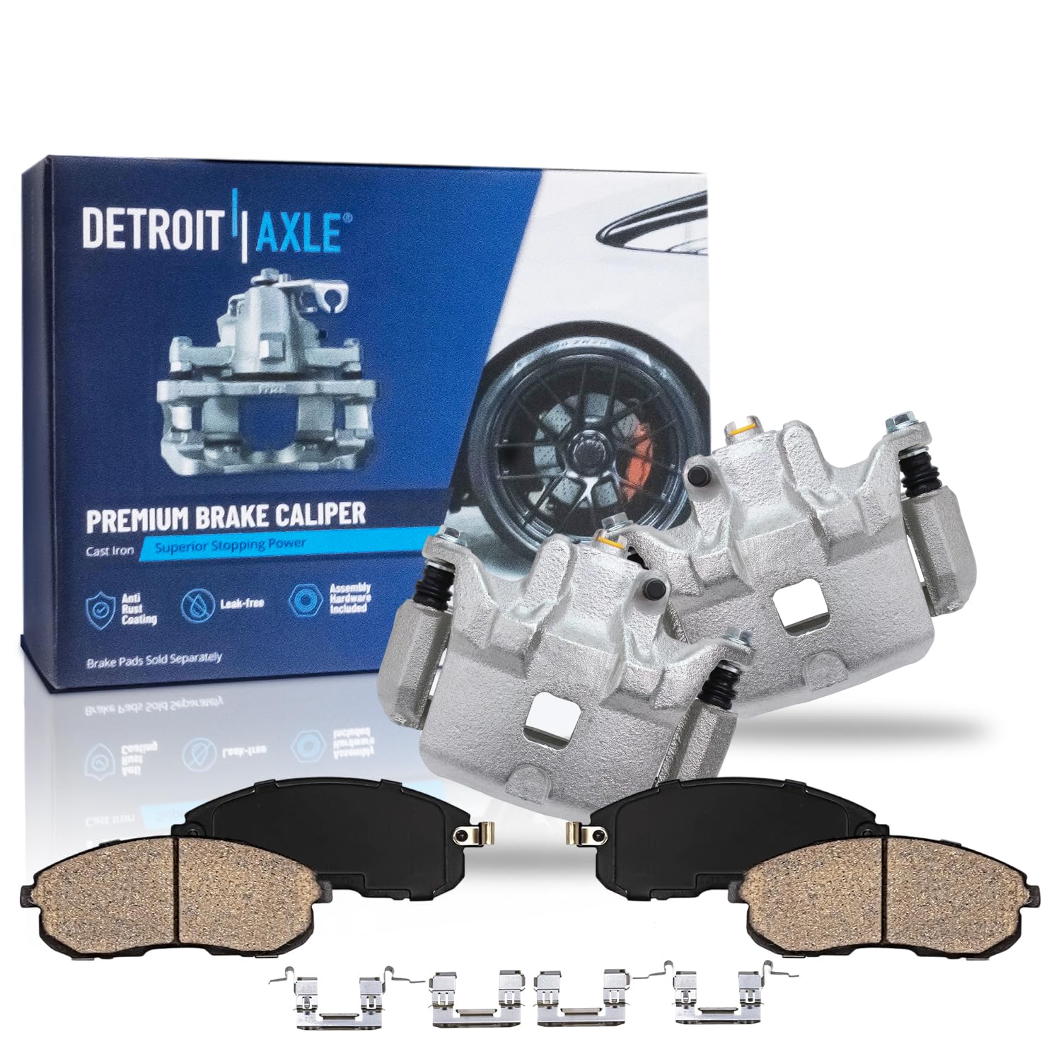 4pc Front Disc Calipers Ceramic Brake Pads Kit