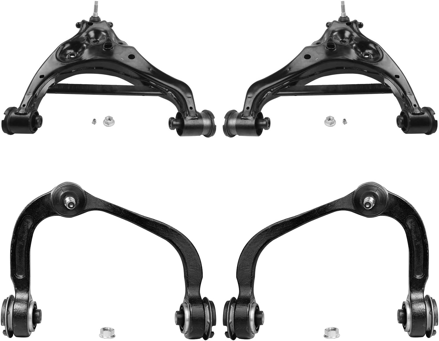 4pc Front Upper Lower Control Arms w/Ball Joints Kit