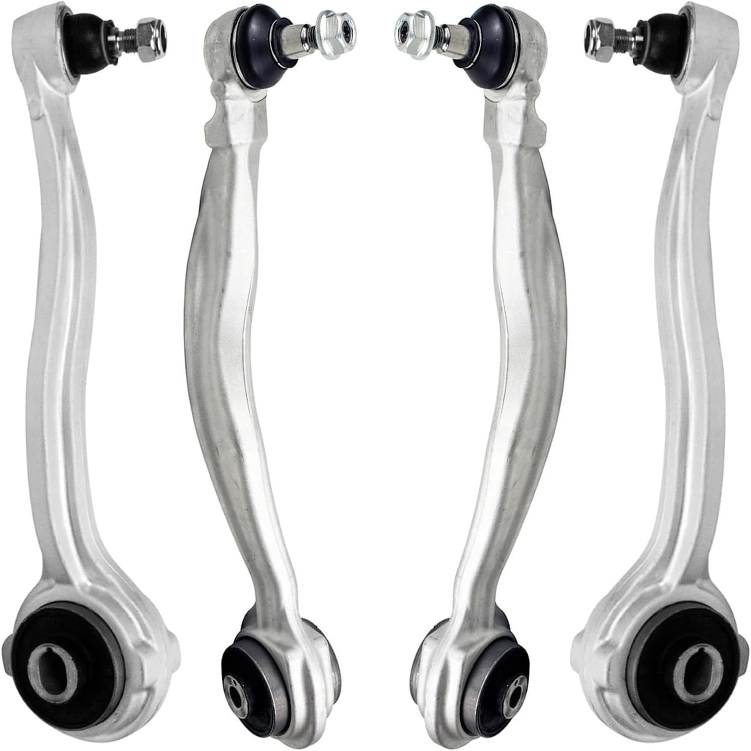4pc Front Upper Lower Rearward Control Arms w/Ball Joints Kit