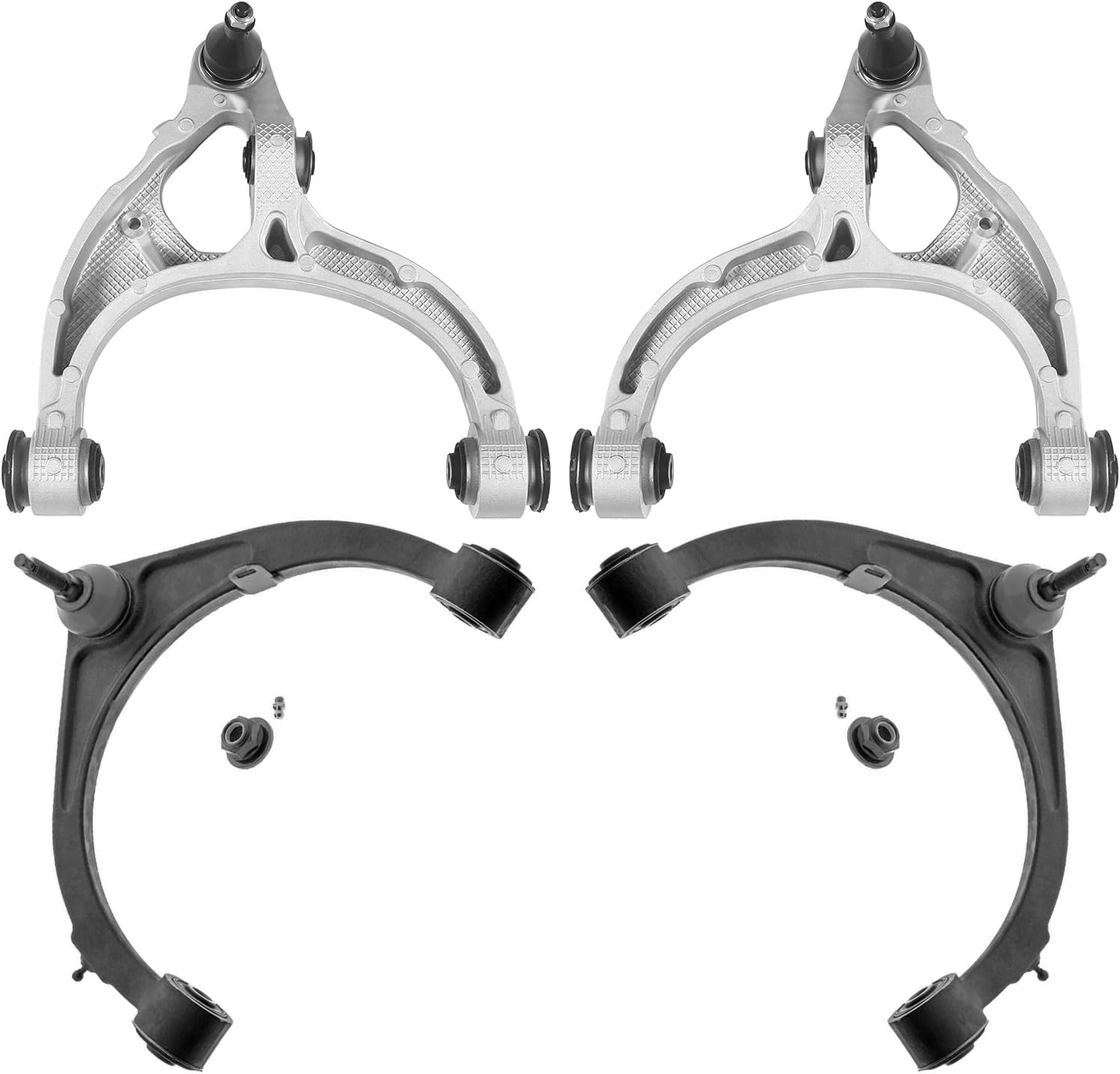 4pc Front Upper Lower Control Arms w/Ball Joints Kit