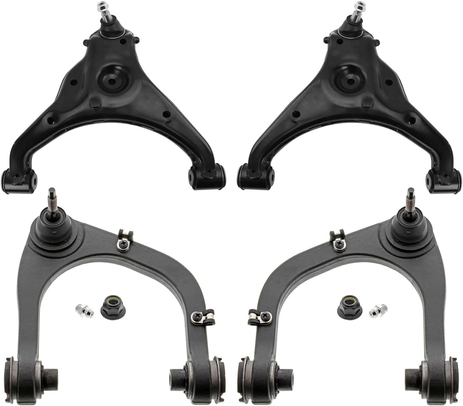 4pc Front Upper Lower Control Arms w/Ball Joints Kit