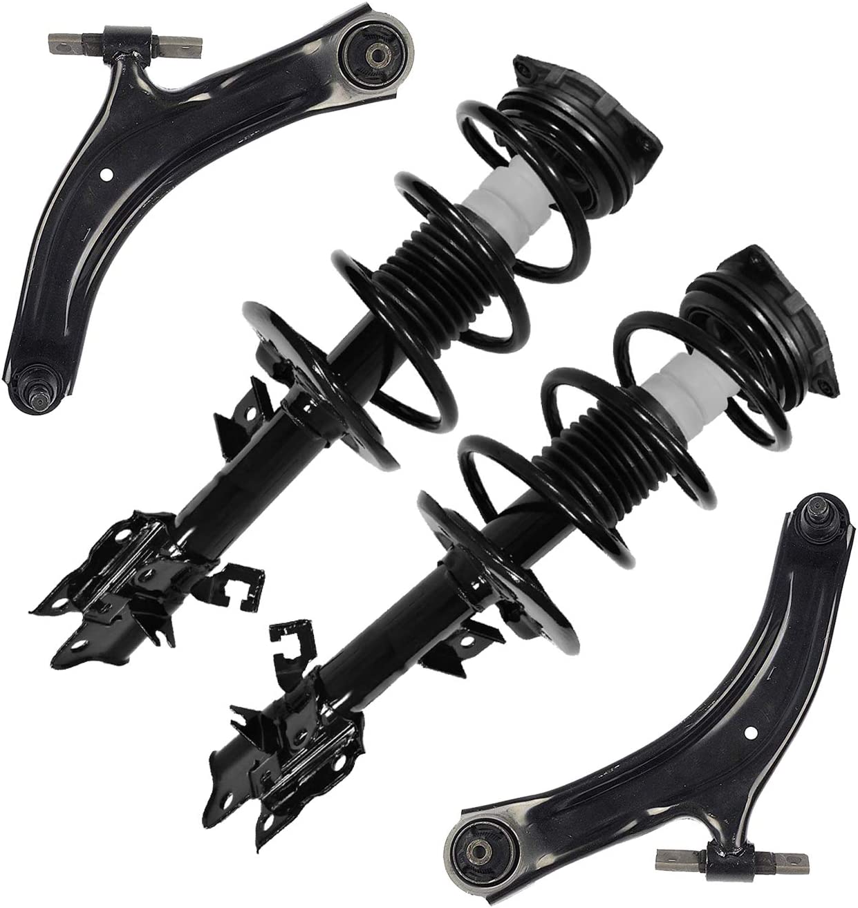 thumbnail image 2 of 8pc Front Strut Control Arm Sway Bar Kit For 2006-2011 Hyundai Accent & Kia Rio 2 of 2