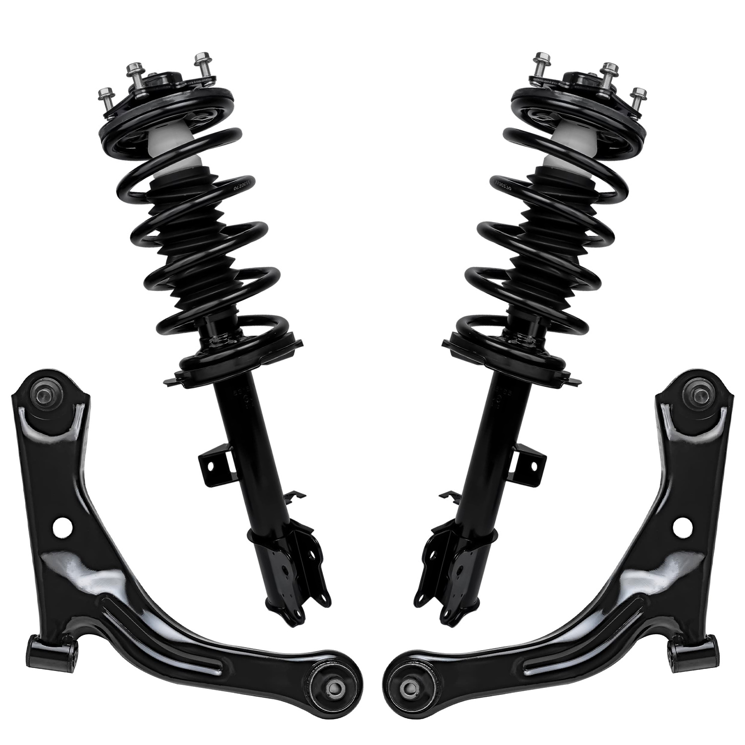 4pc Front Struts Lower Control Arms Suspension Kit