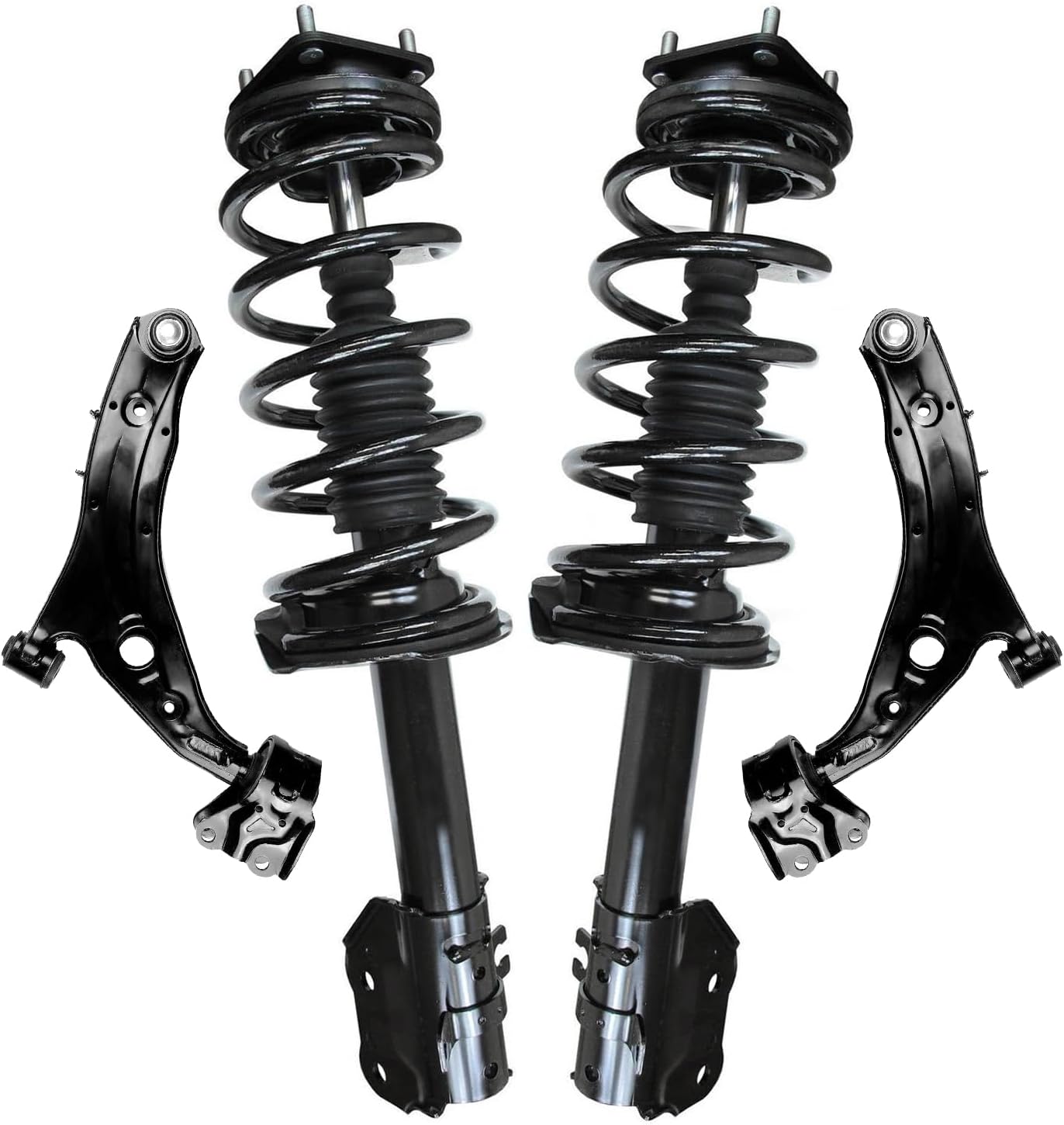 4pc Front Struts Lower Control Arms
