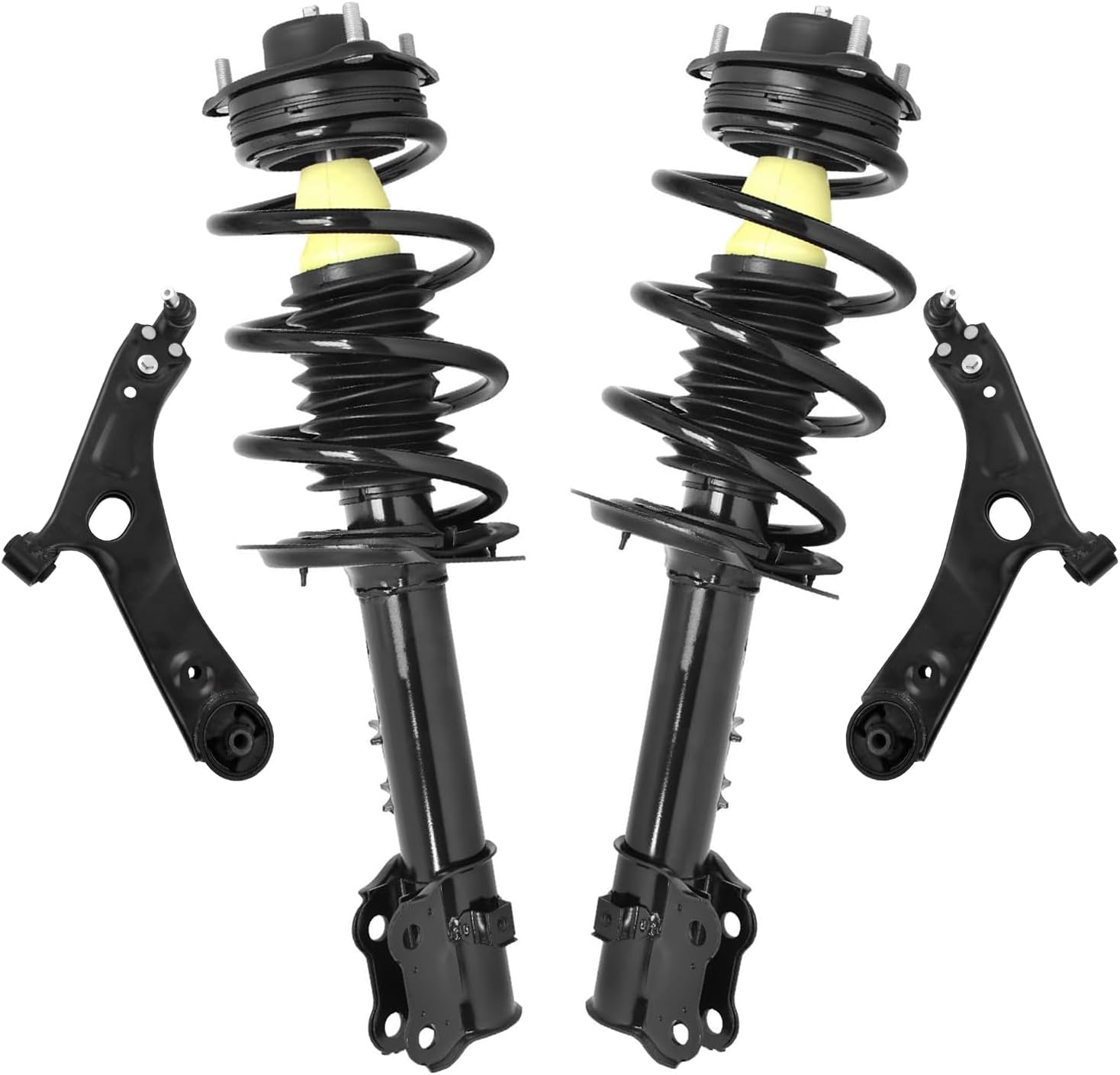 4pc Front Struts Lower Control Arms Suspension Kit