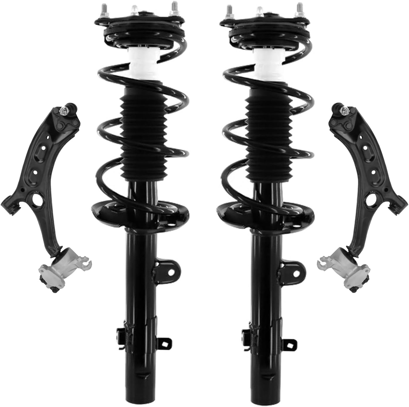 4pc Front Struts Lower Control Arms Suspension Kit