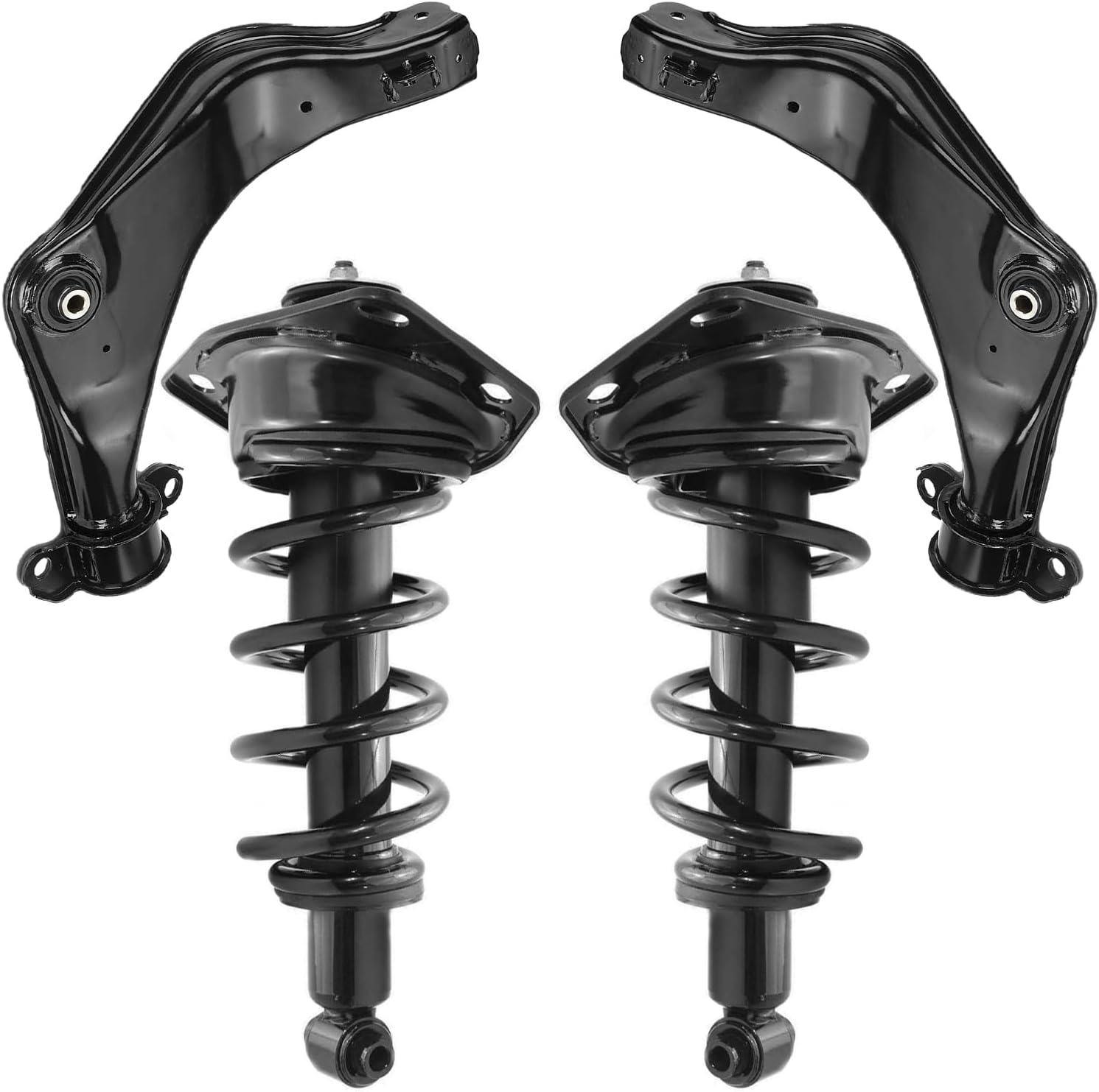 4pc Rear Struts Upper Control Arms Suspension Kit
