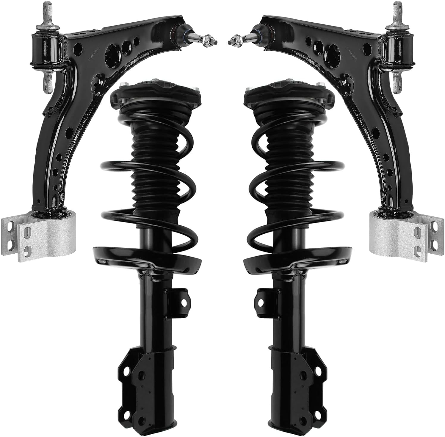 4pc Front Struts Lower Control Arms Suspension Kit