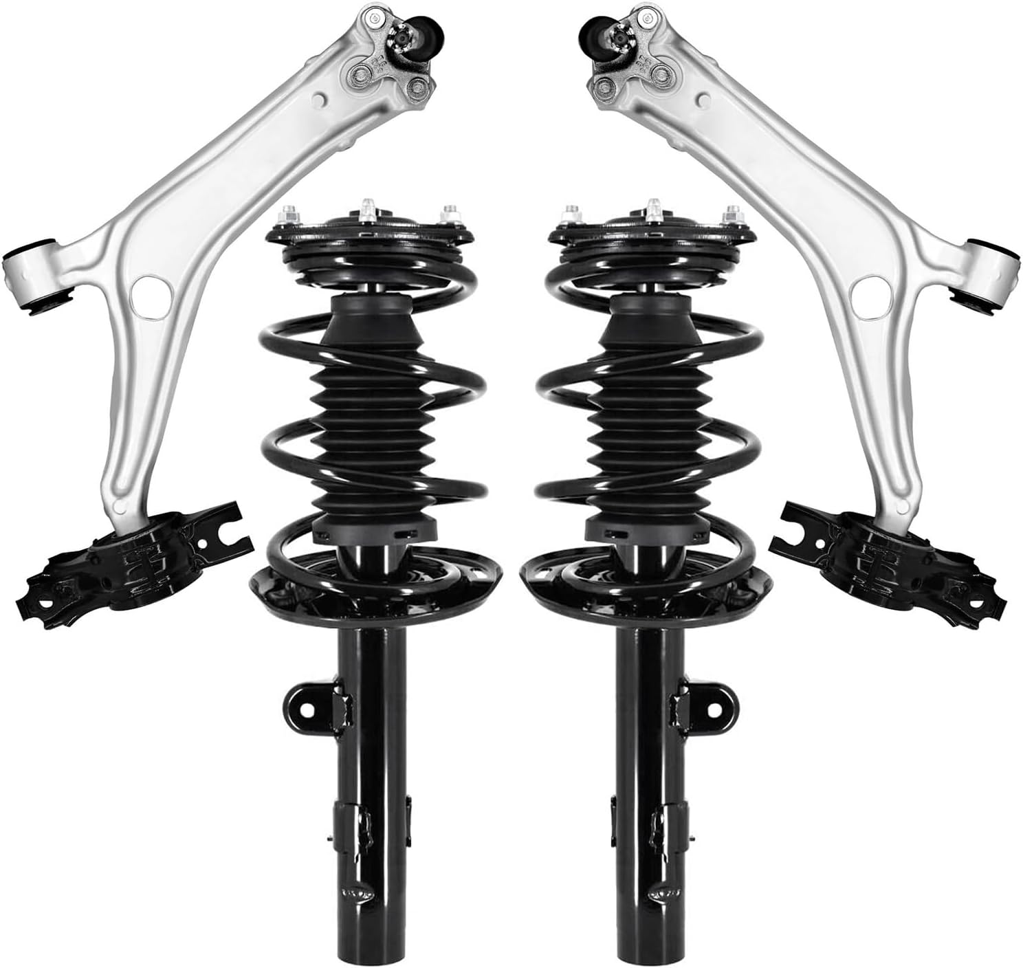 4pc Front Struts Lower Control Arms Suspension Kit