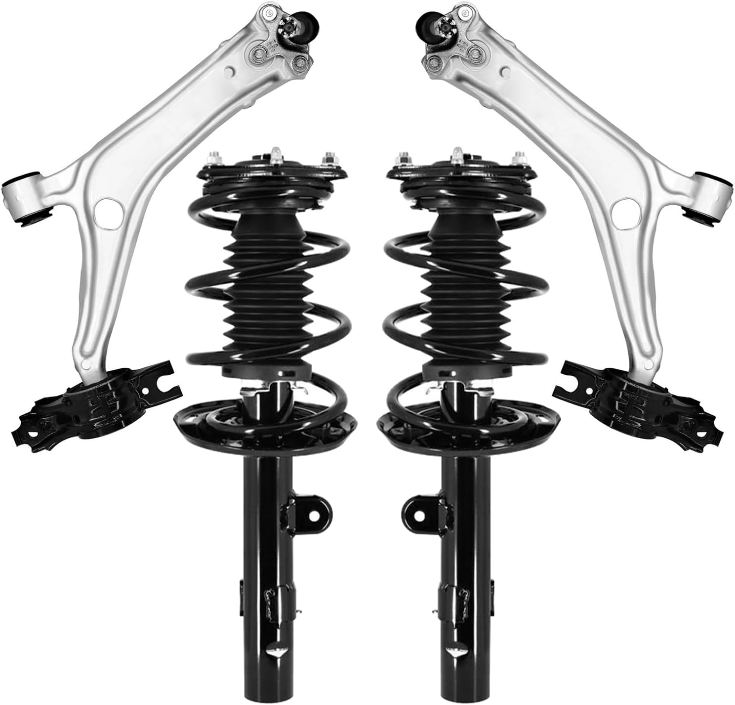 4pc Front Struts Lower Control Arms Suspension Kit