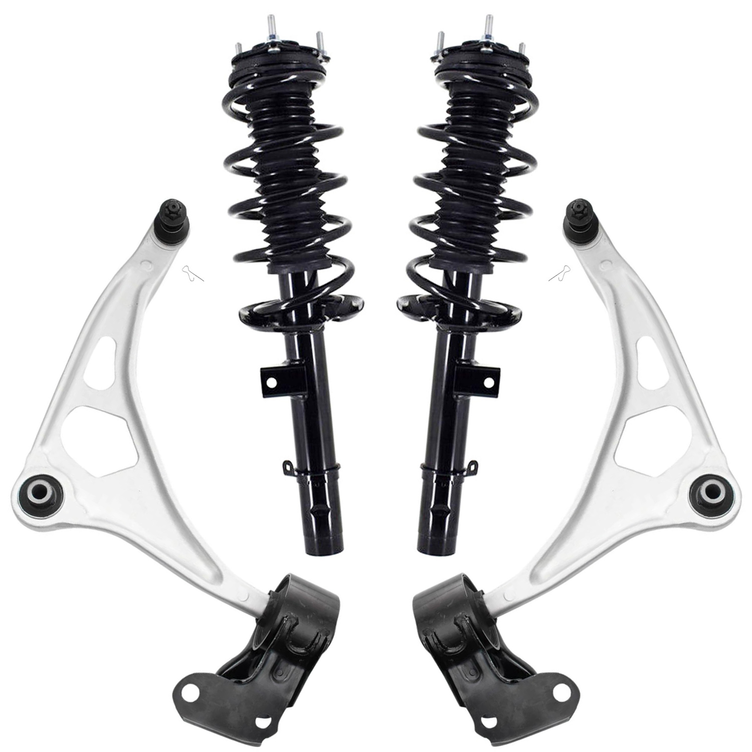 4pc Front Struts Lower Control Arms Suspension Kit