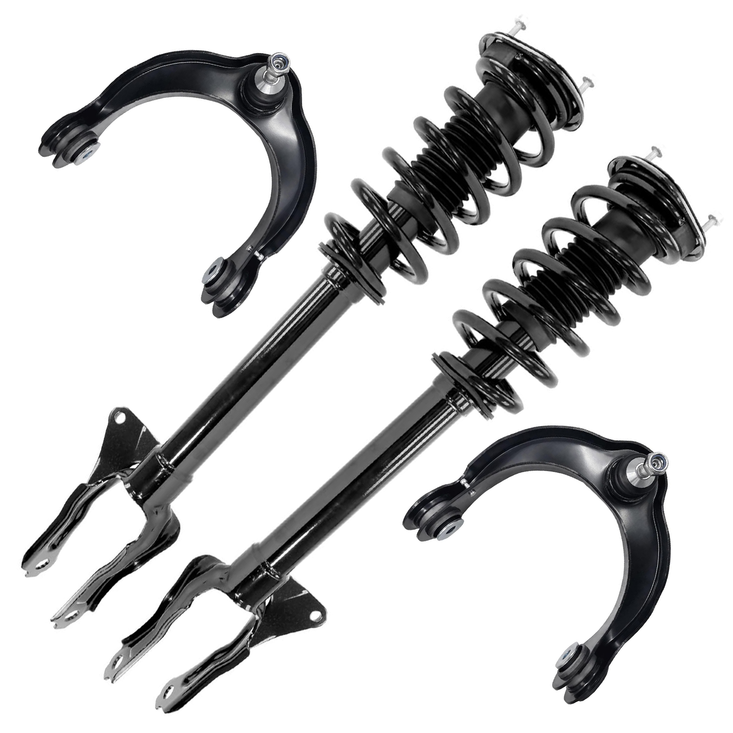 4pc Front Struts Upper Control Arms Suspension Kit