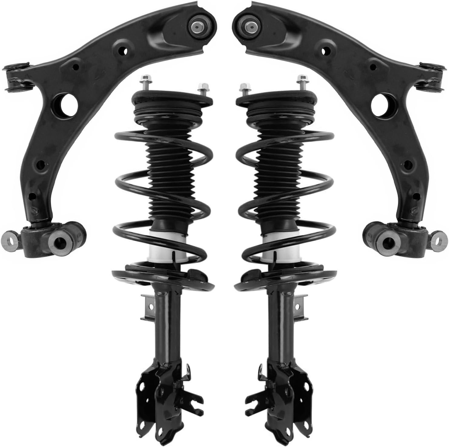 4pc Front Struts Lower Control Arms Suspension Kit