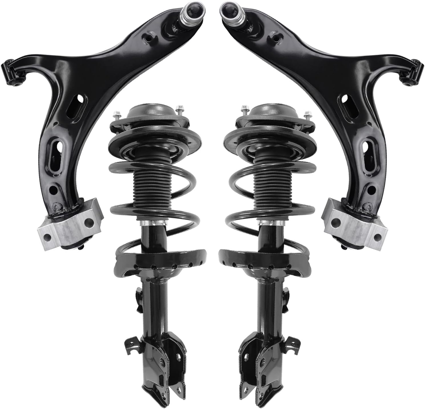 4pc Front Struts Lower Control Arms Suspension Kit