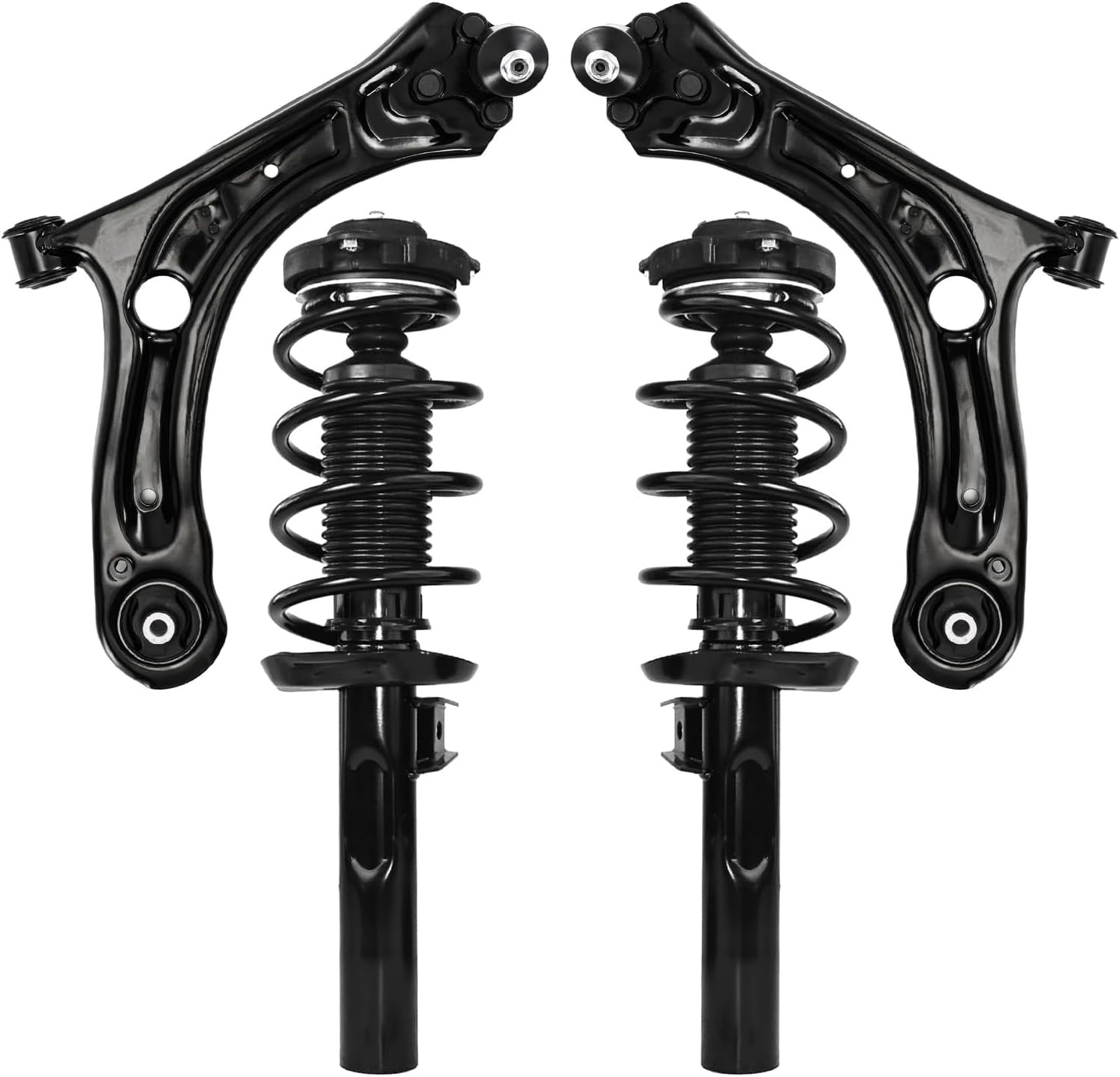 4pc Front Struts Lower Control Arms Suspension Kit