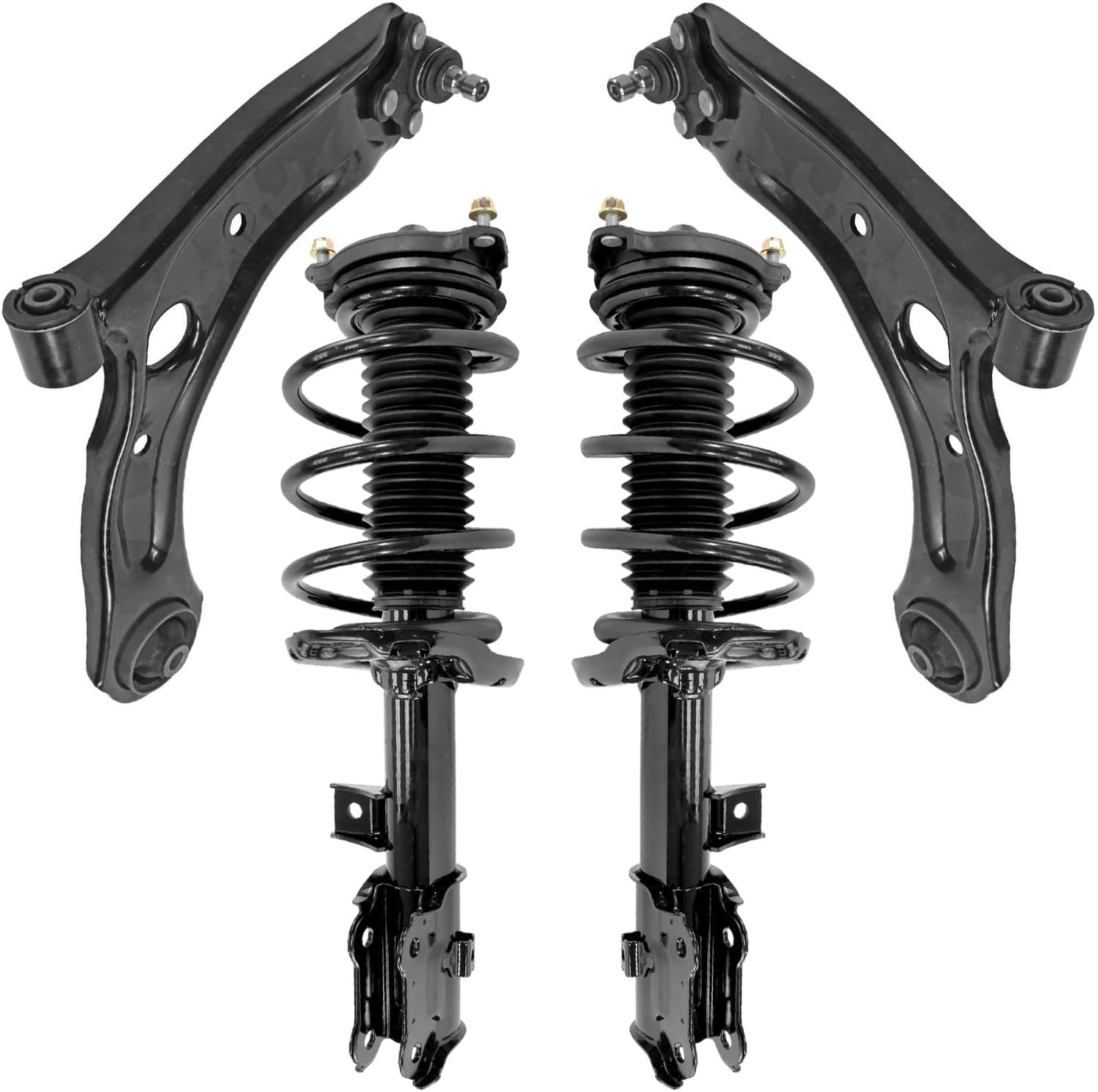 4pc Front Struts Lower Control Arms Suspension Kit