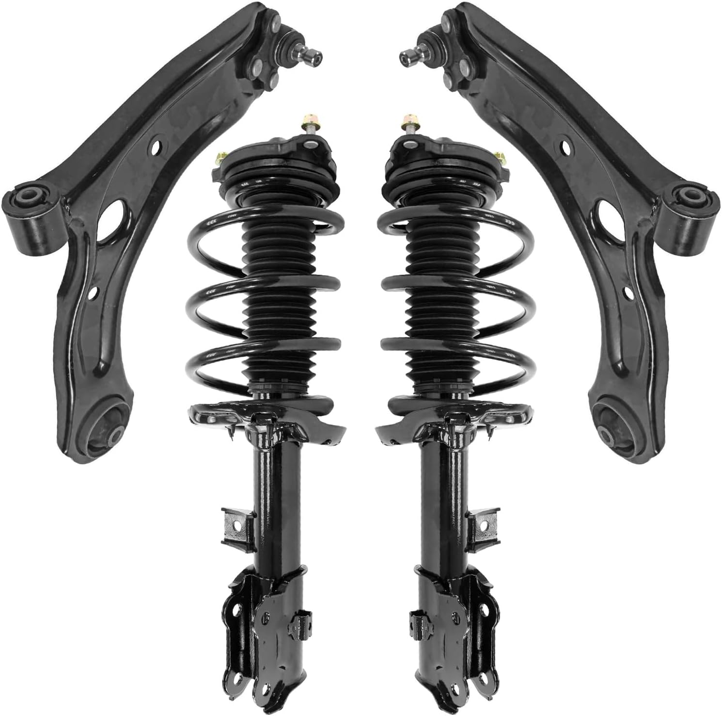 4pc Front Struts Lower Control Arms Suspension Kit