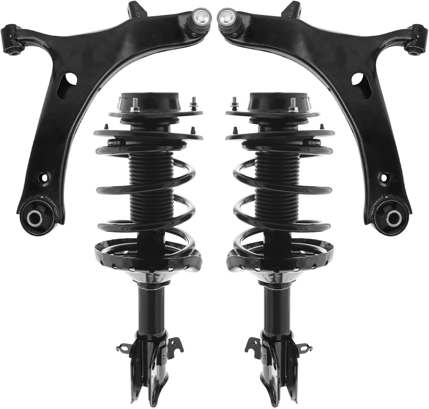 4pc Front Struts Lower Control Arms Suspension Kit