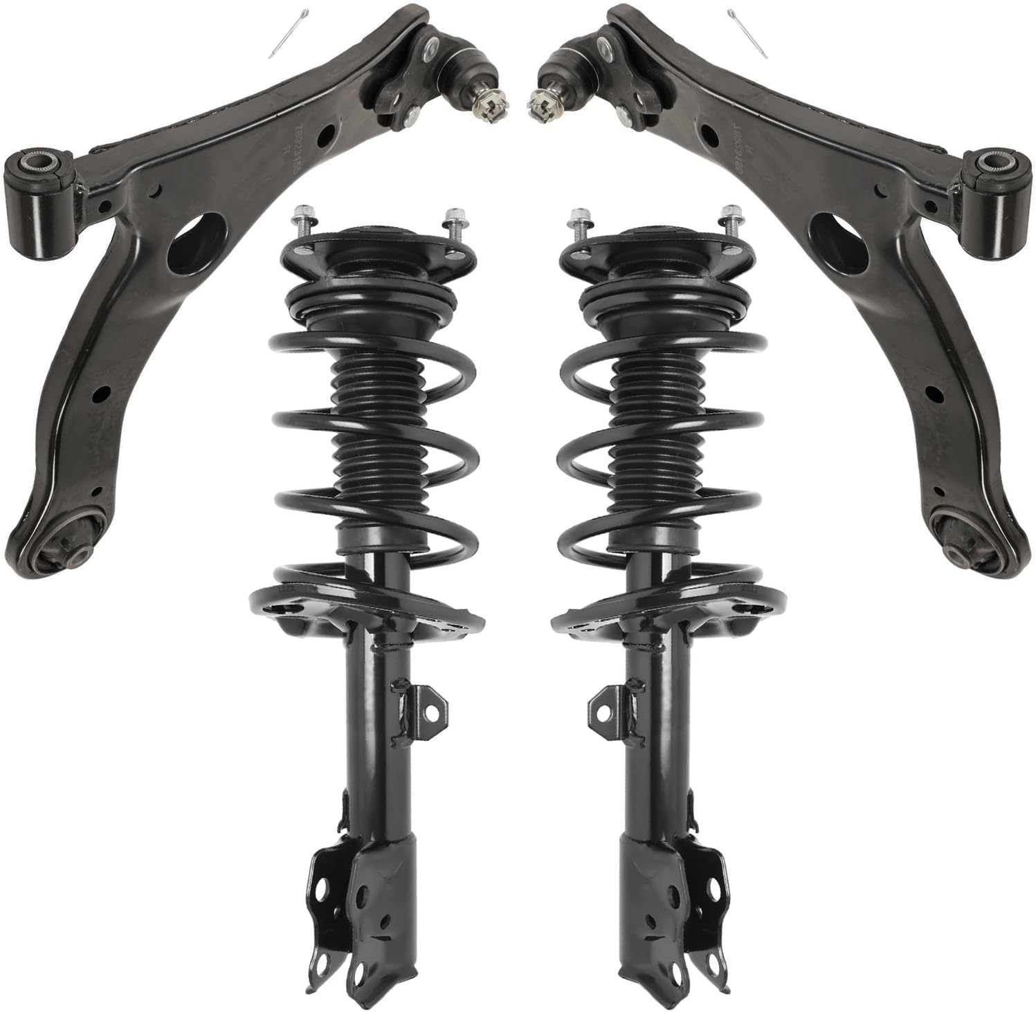 4pc Front Struts Lower Control Arms Suspension Kit