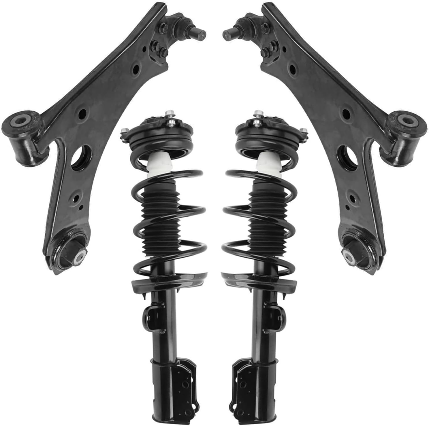 4pc Front Struts Lower Control Arms Suspension Kit
