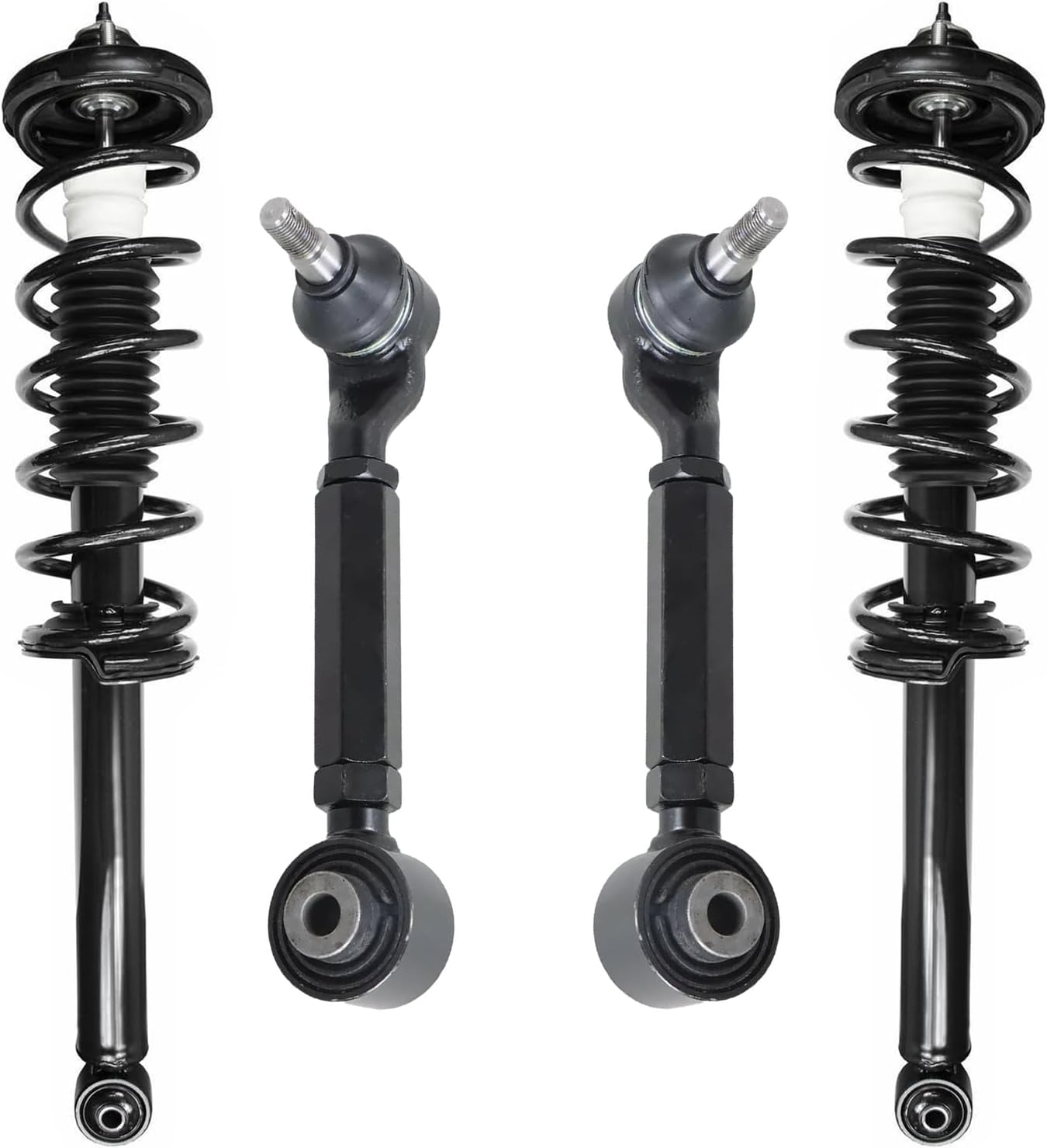 4pc Rear Struts Upper Control Arms Suspension Kit