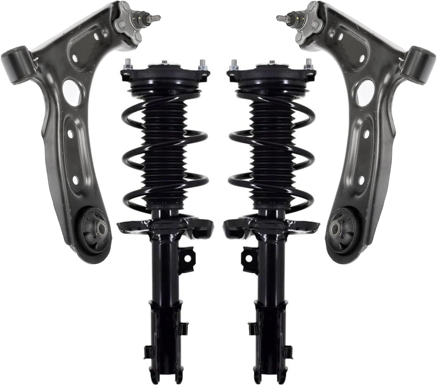 4pc Front Struts Lower Control Arms Suspension Kit