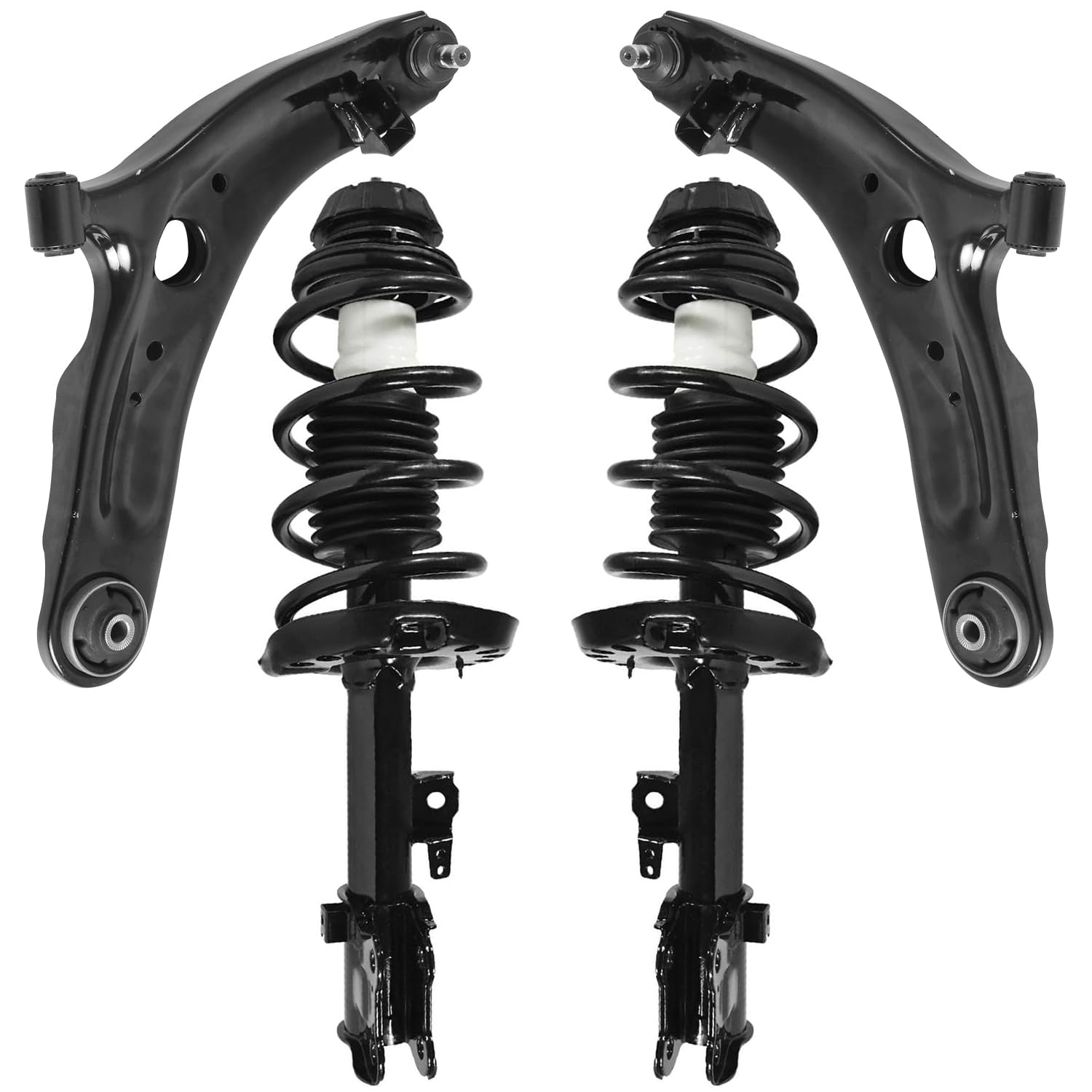 4pc Front Struts Lower Control Arms Suspension Kit
