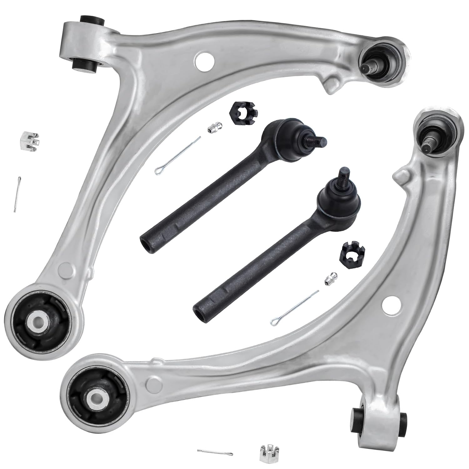 4pc Front Lower Control Arms Outer Tie Rods Suspension Kit