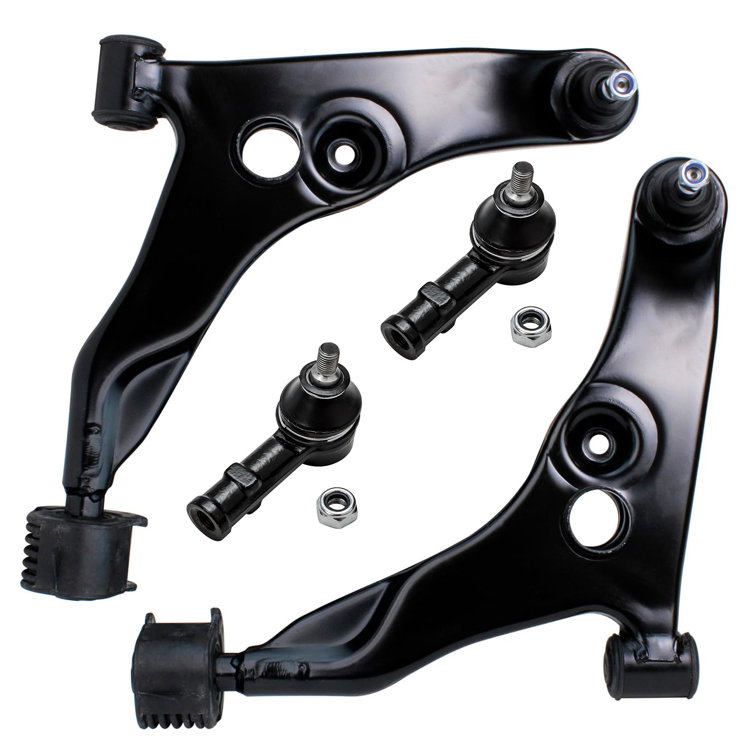 4pc Front Lower Control Arms Outer Tie Rods Suspension Kit
