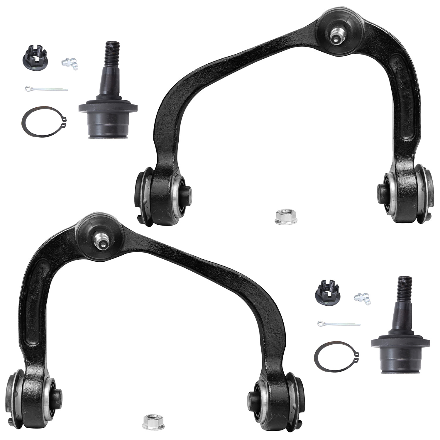 4pc Front Upper Control Arms Lower Ball Joints Suspension Kit