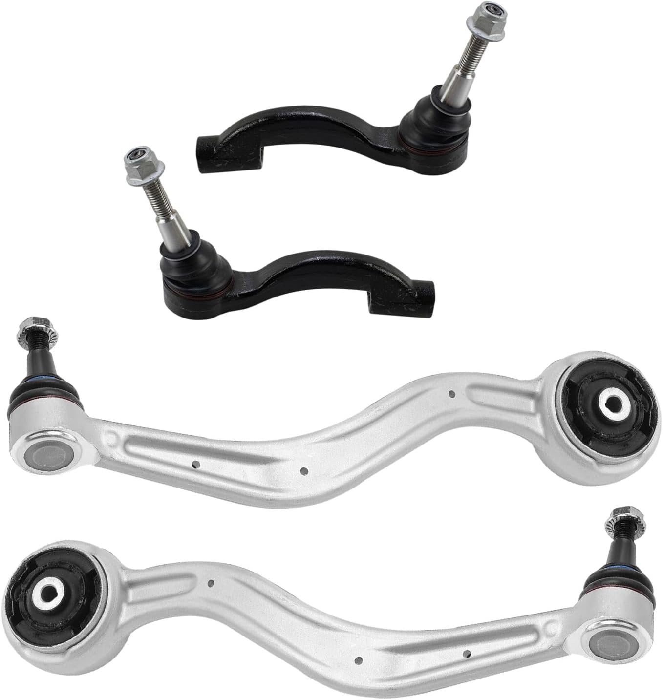 4pc Front Lower Forward Control Arms Outer Tie Rods Suspension Kit