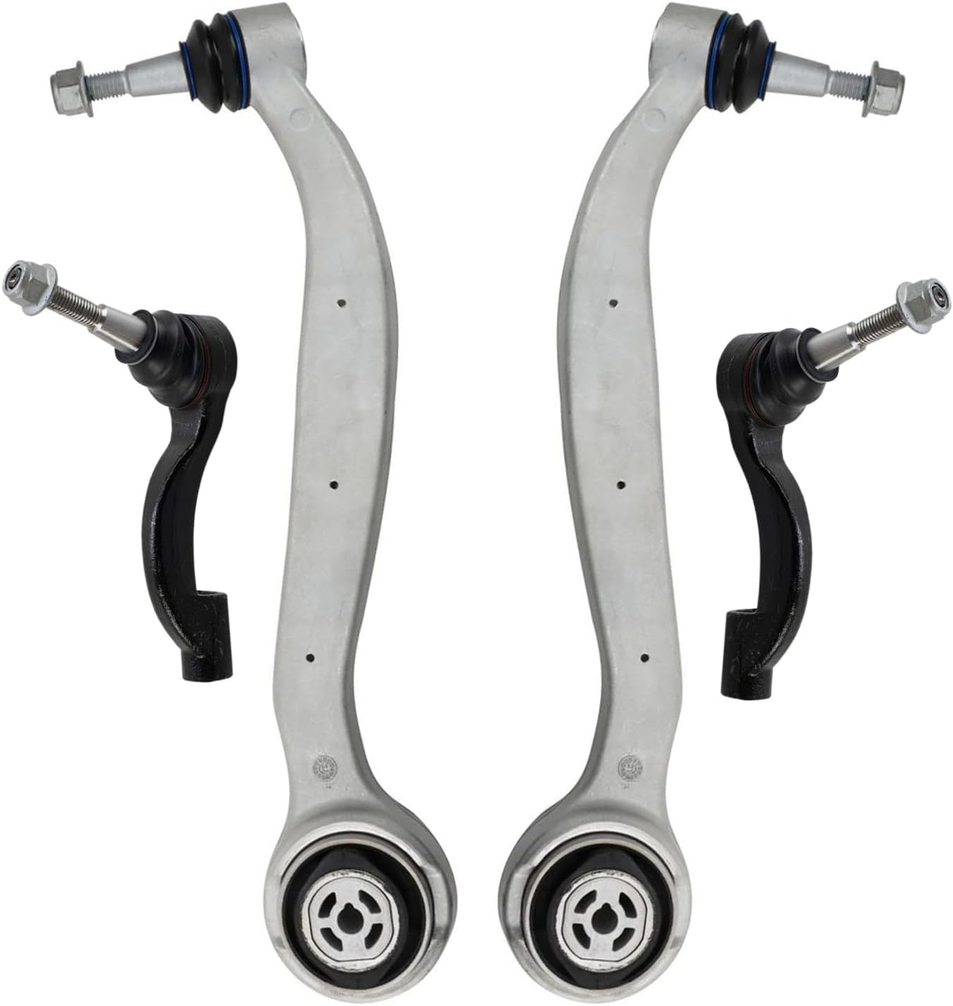 4pc Front Lower Forward Control Arms Outer Tie Rods Suspension Kit