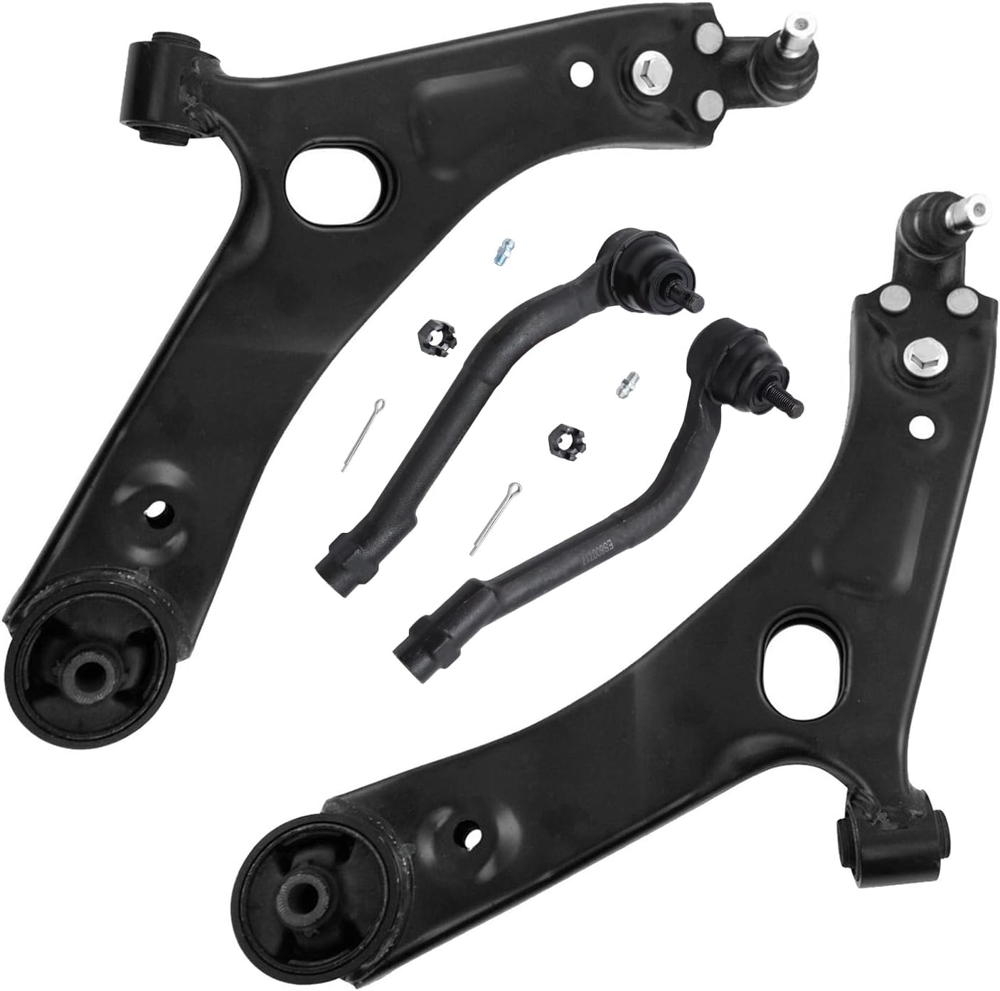 4pc Front Lower Control Arms Outer Tie Rods Suspension Kit