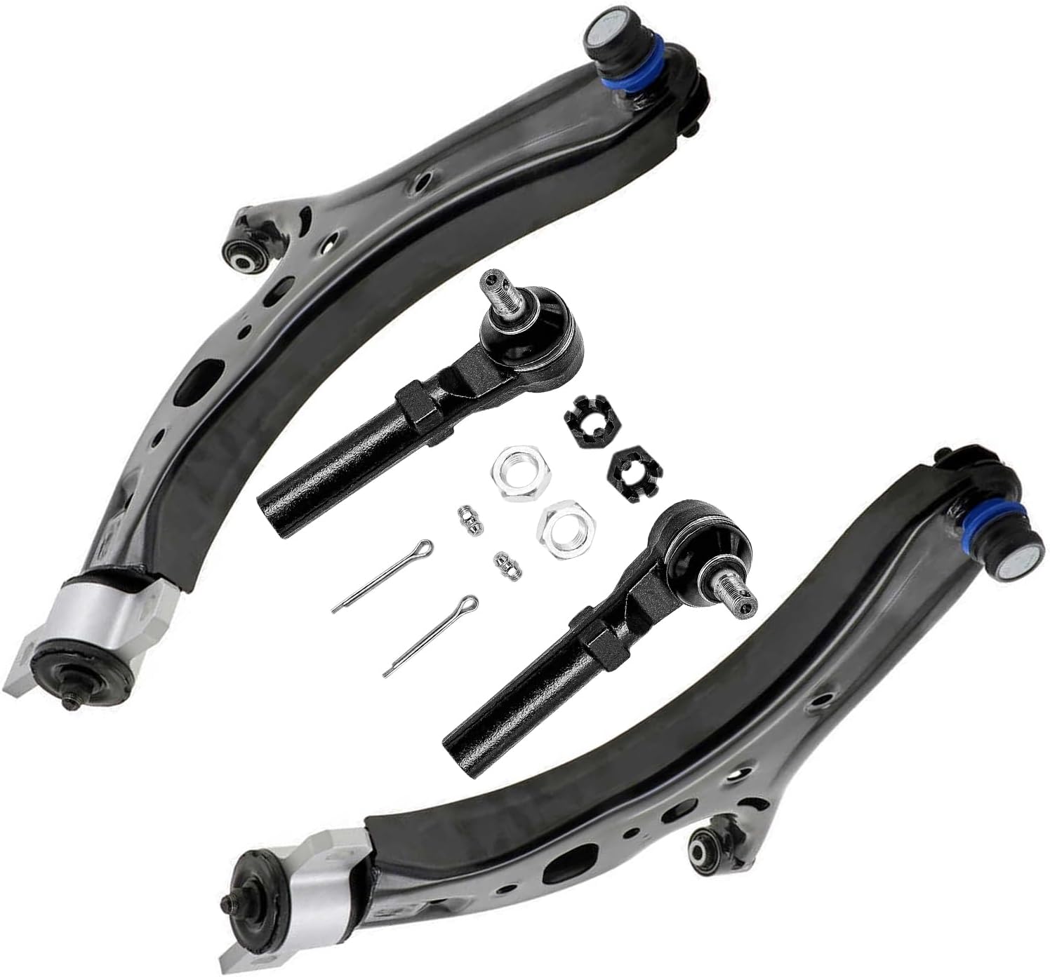 4pc Front Lower Control Arms Outer Tie Rods Suspension Kit