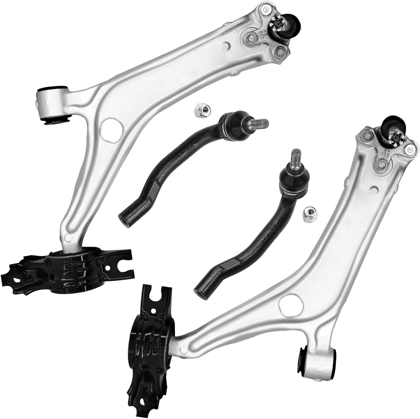 4pc Front Lower Control Arms Outer Tie Rods Suspension Kit
