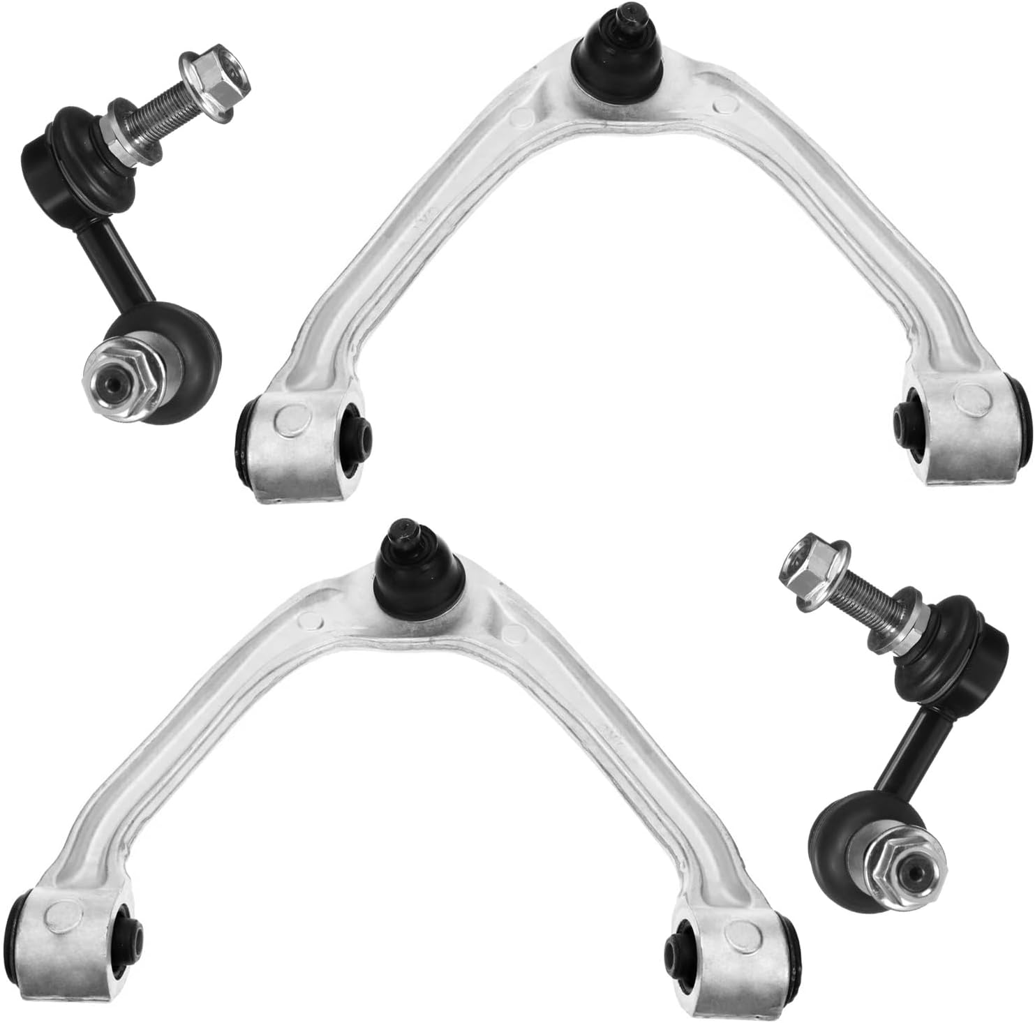 4pc Front Upper Control Arms Sway Bar Links Suspension Kit
