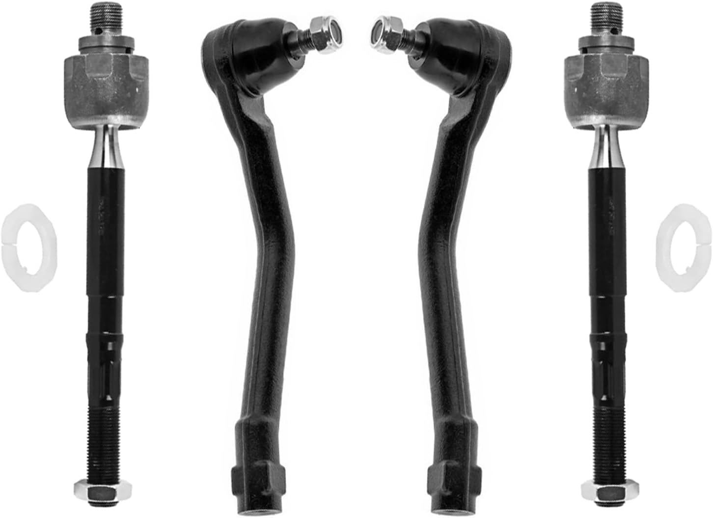 4pc Front Inner Outer Tie Rods Suspension Kit