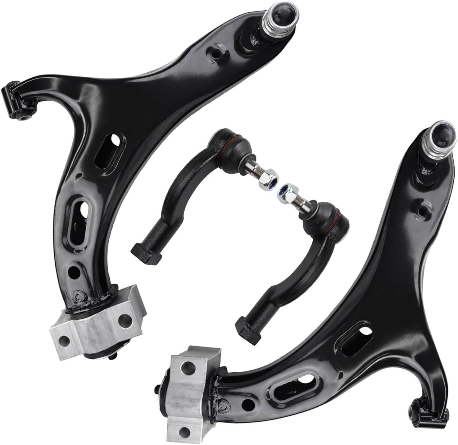 4pc Front Lower Control Arms Outer Tie Rods Suspension Kit