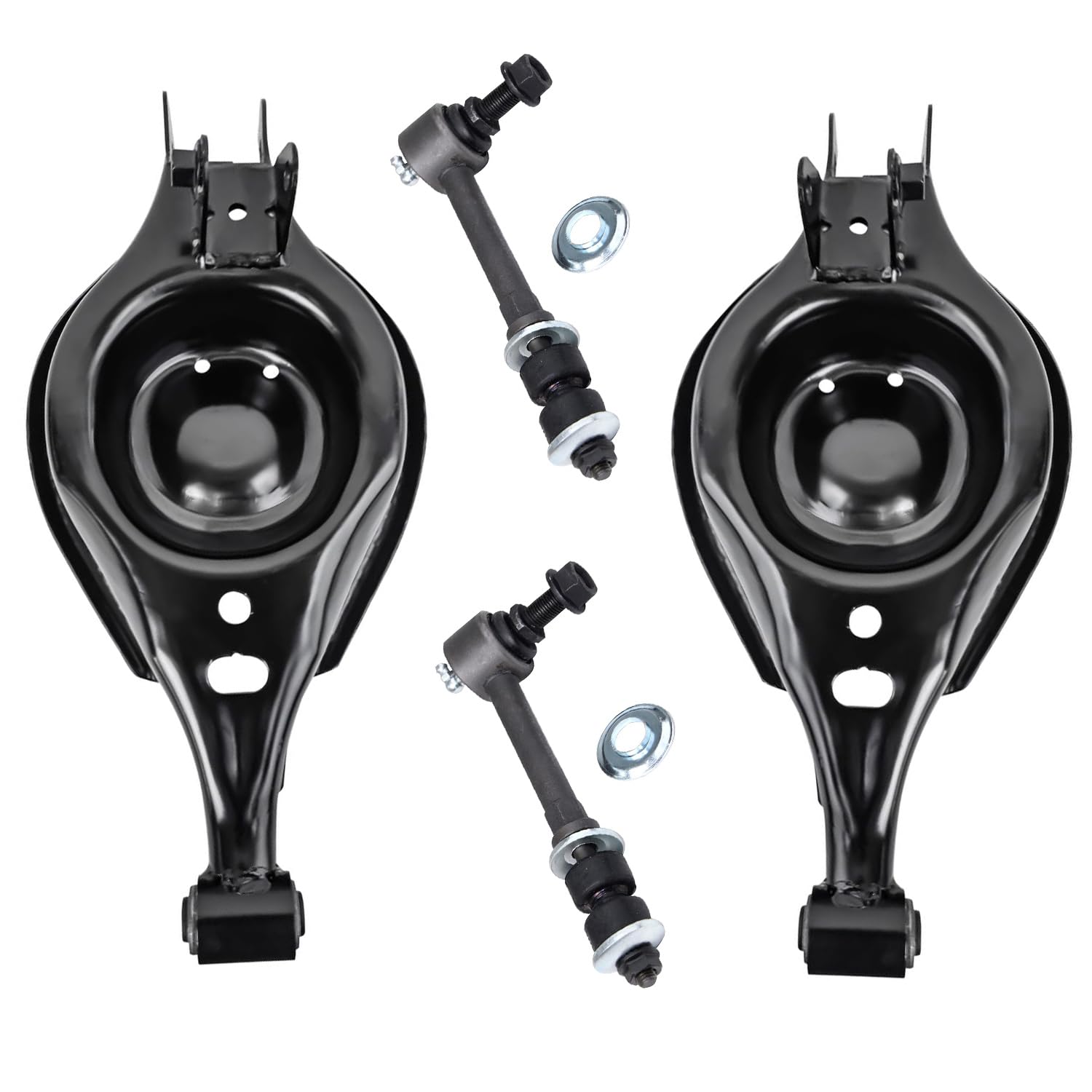 4pc Rear Lower Rearward Control Arms Sway Bar Links Suspension Kit