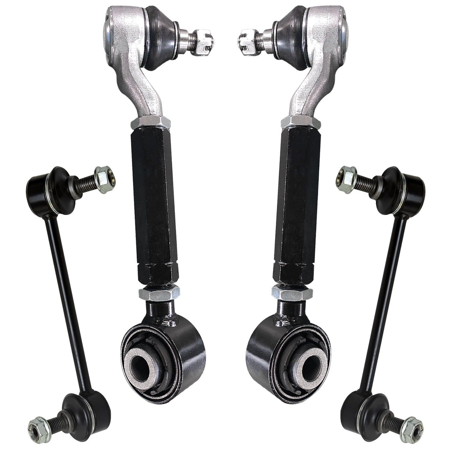 4pc Rear Upper Control Arms Sway Bar Links Suspension Kit