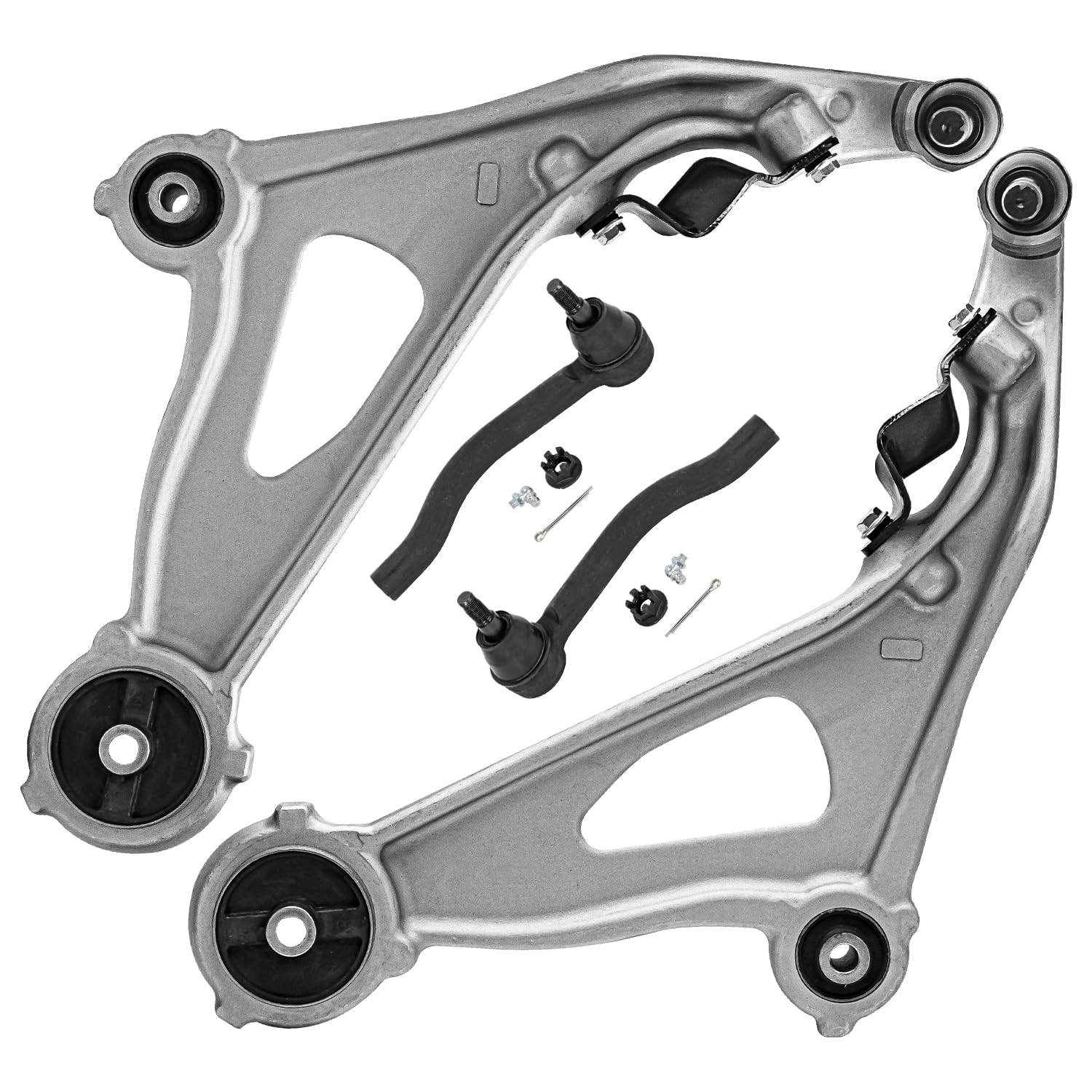 4pc Front Lower Control Arms Outer Tie Rods Suspension Kit