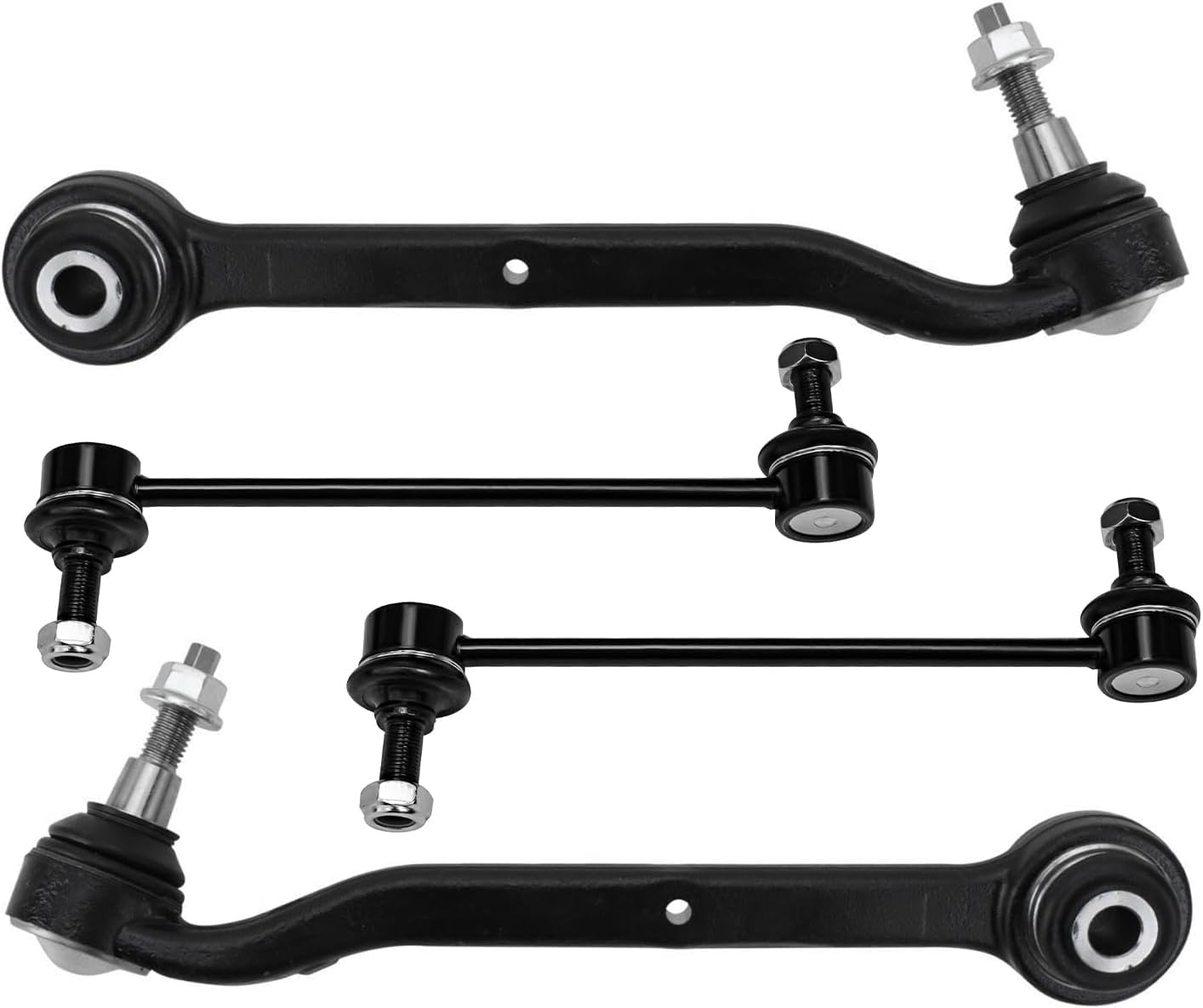 4pc Front Lower Rearward Control Arms Sway Bar Links Suspension Kit